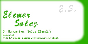 elemer solcz business card